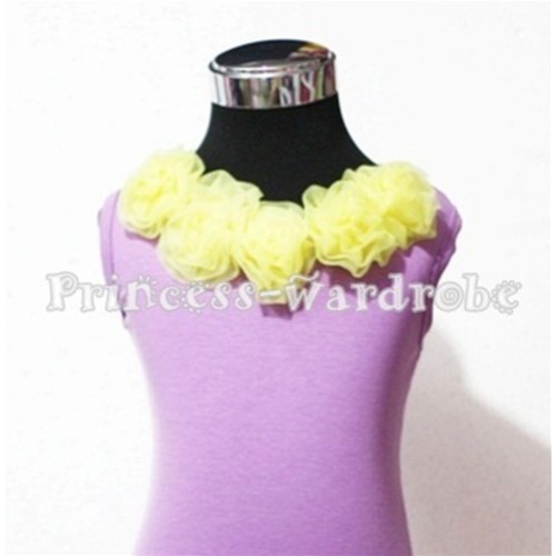 Lavender Tank Tops with Yellow Rosettes TN102 