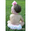 Light Pink White Swing Top with White Bow with matching White Ruffles Light Pink Panties Bloomers SP04 