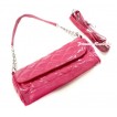 Hot Pink Long Diamond Checked Adult Girl Women Shoulder Handbag Purse With Strap CB107 