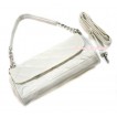 White Long Diamond Checked Adult Girl Women Shoulder Handbag Purse With Strap CB108 