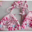 Light Pink Flower Print Bikini SW43 