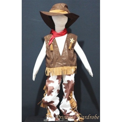 Halloween Child Boy Western Cowboy Party Costume C82 