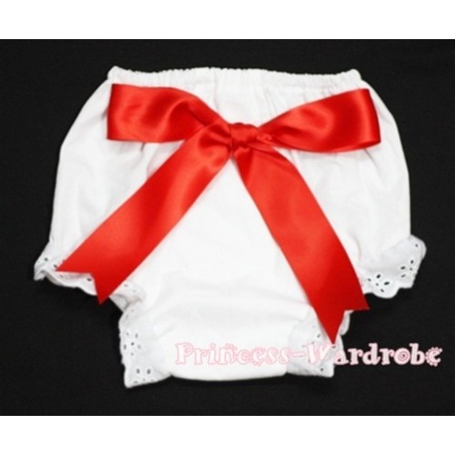 White Bloomers & Red Big Bow BC93 