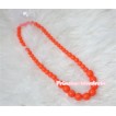 Orange Plastic Bead Necklace NK006 