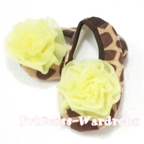 Giraffe Shoes with Yellow Rosettes S59 