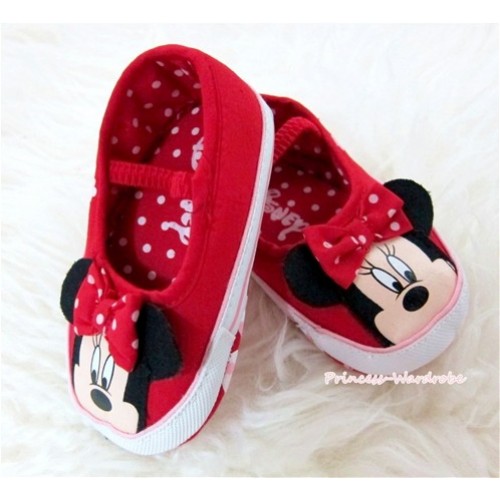 Red Minnie Crib Shoes S459 
