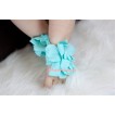 Flower Infant Baby Toddler Barefoot Blooms Ring Sandals S411 