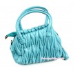 Aqua Blue Luxury Quilt Handbag Petti Bag Purse With Strap CB128 