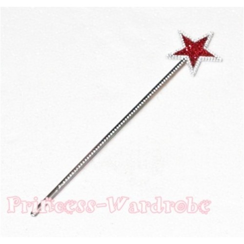 Noble Red Crystal Star Wand H166 