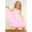 Light Pink White Polka Dots with ONE-PIECE Petti Dress with Bow LP08 