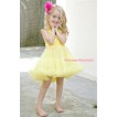 Yellow White Polka Dots ONE-PIECE Petti Dress with Bow LP06 