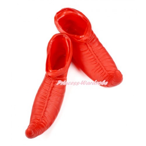 Halloween Hot Red Jumbo Peter Pan Party Costume Shoes C202 