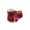 Sparkle Wine Red Baby Crib Boots SB15 