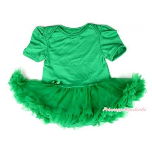 Xmas Kelly Green Baby Bodysuit Jumpsuit Kelly Green Pettiskirt JS1962 