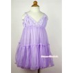 Lavender Chiffon Elegant Evening Wedding Party Bridesmaid Dress PD024 