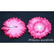Hot Pink Crystal Daisy for Pettiskirt Hair Clip, Headband, Hat h103 