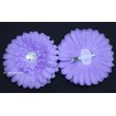 Purple Crystal Daisy Hair Pin h42 