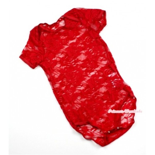 Hot Red See Through Baby Jumpsuit TH242 