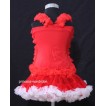 Red White Pettiskirt with Matching Red Ruffles Tank Tops MR21 