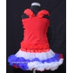 Red White Blue Pettiskirt with Matching Red Ruffles Tank Tops MR22 