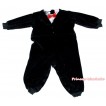 Lounge Suit Red Bow Tie Boys Outfit Halloween Jumpsuit Costume C211 