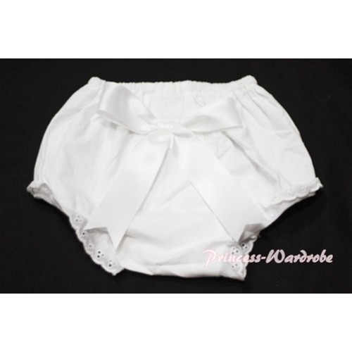 White Bloomers & Pure White Big Bow BC103 