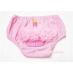 Pink Bloomers WIith Light Pink Rosettes Cupcake &Light Pink Bow BC51 