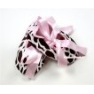 Giraffe Shoes with Light Pink Ribbon Crib Shoes S465 