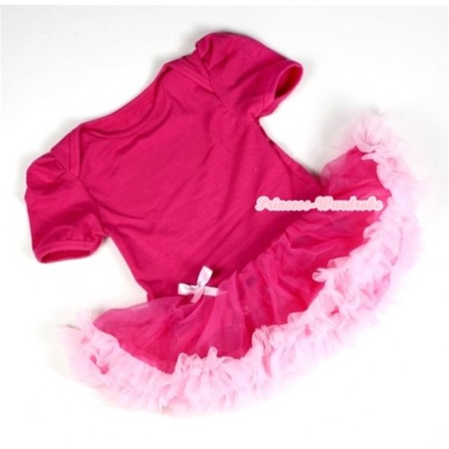 Hot Pink Baby Jumpsuit Hot Light Pink Pettiskirt JS023 
