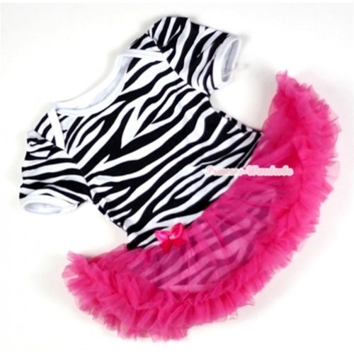 Zebra Baby Jumpsuit Hot Pink Pettiskirt JS085 