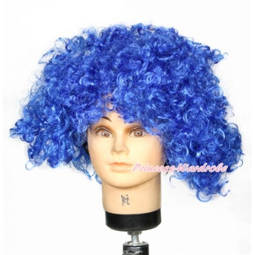 Party Royal Blue Afro Curl Hair Wig Costume H790 