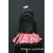 Minnie Red White Polka Dots EXTRA FULL Pettiskirt with Matching Black Ruffles Tank Tops MR49 