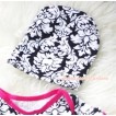 Baby Jumpsuit Cap with Damask Print TH211 