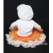White Baby Pettitop & Orange Rosettes with Orange White Baby Pettiskirt NG62 