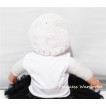 White Baby Pettitop with Black Rosettes NT11 