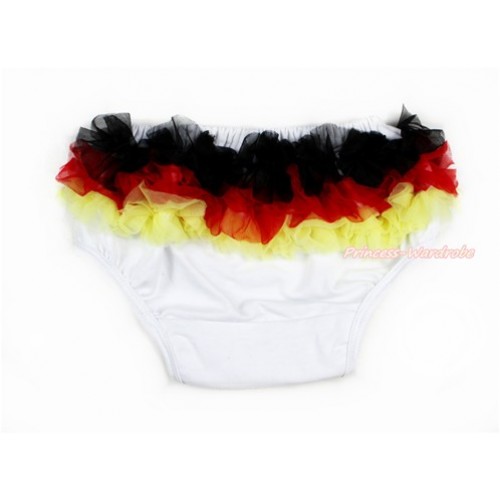 Germany Black Red Yellow Ruffles World Cup Panties Bloomers B072 
