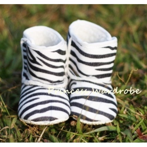 Zebra Print Baby Crib Boots SB01 
